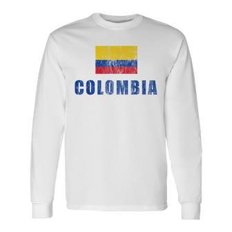 Colombia Columbian Clothing Outfit Long Sleeve T-Shirt - Monsterry AU