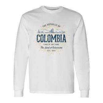 Colombia Retro Style Vintage Colombia Langarmshirts - Seseable