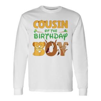 Cousin Of The Birthday Boy Lion Family Matching Long Sleeve T-Shirt - Monsterry DE