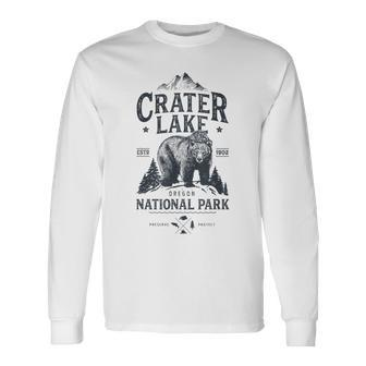 Crater Lake National Park T Oregon Bear Vintage Long Sleeve T-Shirt - Monsterry AU