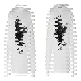 Cuervo Pájaro Cuervo Tatuaje Camiseta de manga larga - Regaloses