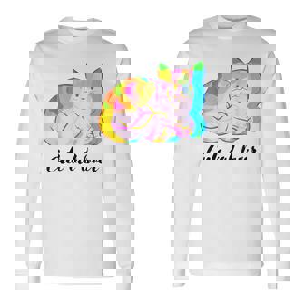 Cute Colorful Cat Lover Cute Cat Kitten Lover Long Sleeve T-Shirt - Thegiftio