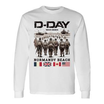 D-Day 80Th Anniversary Normandy Beach Landing History 1944 Long Sleeve T-Shirt - Monsterry AU