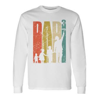 Dad Hoch 3Ater Papa Mit 3 Kinder Künstler Maler Lackierer Langarmshirts - Geschenkecke