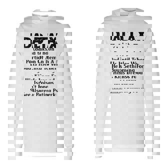Dad Tax Dad Tax Definition Father's Day Matching Long Sleeve T-Shirt - Thegiftio UK
