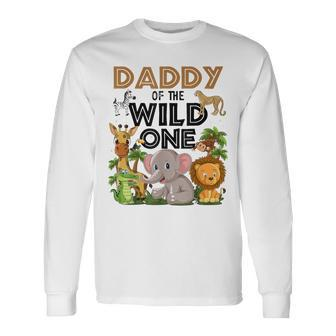 Daddy Of The Wild One Birthday 1St Safari Jungle Family Long Sleeve T-Shirt - Monsterry DE