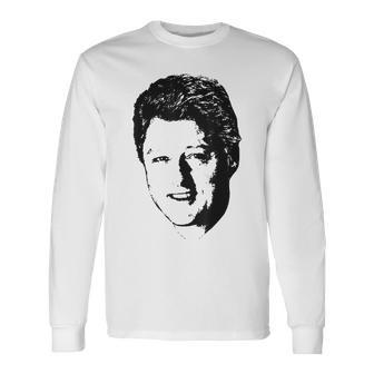 Democrat Bill President Clinton Winning Smile Long Sleeve T-Shirt - Monsterry