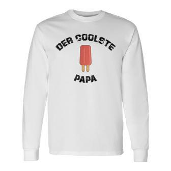 Der Coolste Papa Eis Am Stiel Lustigater Papi Langarmshirts - Geschenkecke