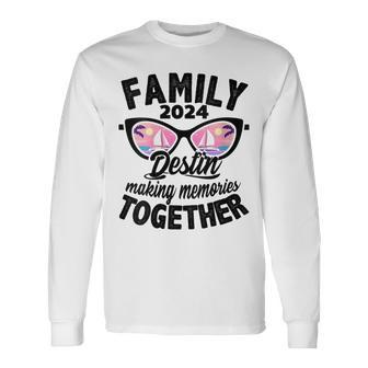 Destin Florida Vacation 2024 Matching Family Group Long Sleeve T-Shirt | Mazezy