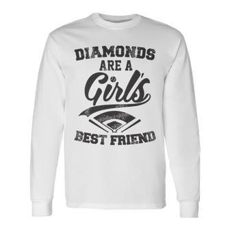 Diamonds Are A Girl's Friend Baseball Female Long Sleeve T-Shirt - Monsterry AU