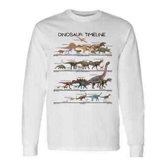 Dinosaur Timeline Dino Evolution Prehistoric Paleontology Long Sleeve T-Shirt - Monsterry AU