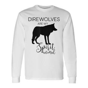 Dire Wolf Spirit Animal J000392 Long Sleeve T-Shirt - Monsterry DE
