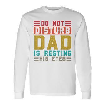 Don't Distortion Papa Ruht Seine Augen Gray Langarmshirts - Geschenkecke