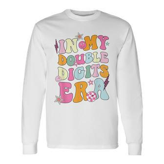 In My Double Digits Era Retro 10 Year Old 10Th Birthday Girl Long Sleeve T-Shirt | Mazezy DE
