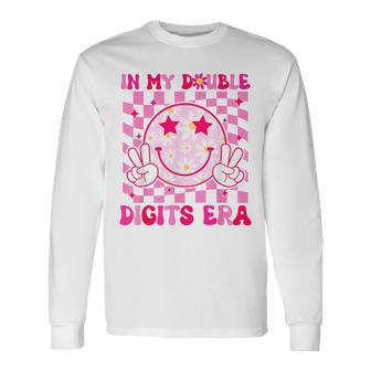 In My Double Digits Era Smile 10 Year Old 10Th Birthday Girl Long Sleeve T-Shirt | Mazezy