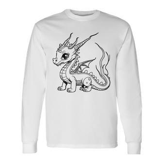 Dragon Ausmalen Und Selbst Bemalen Paint Langarmshirts - Seseable