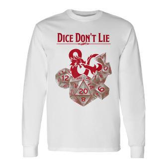 Dungeons & Dragons Red Dice Don't Lie Long Sleeve T-Shirt - Monsterry AU
