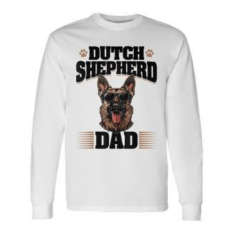 Dutch Shepherd Dog Breed Dutch Shepherd Dad Long Sleeve T-Shirt - Monsterry UK