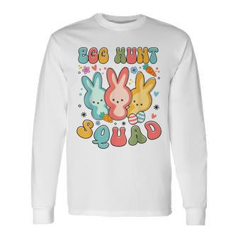 Egg Hunt Squad Hunting Season Easter Day Bunny Long Sleeve T-Shirt | Mazezy UK