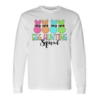 Egg Hunting Squad Cute Bunny Rabbit Lover Happy Easter Day Long Sleeve T-Shirt | Mazezy