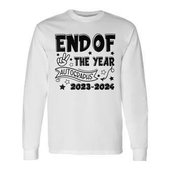 End Of The Year Autographs 2023-2024 Last Day Of School Long Sleeve T-Shirt - Seseable