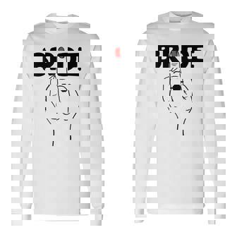 Esposa Anillo Medio Dedo Flip Off Novia Boda Fiesta Prometido Camiseta de manga larga - Regaloses