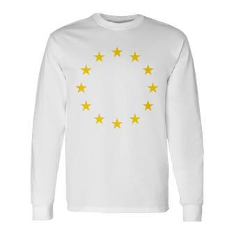 Eu Flag European Union Flag Europe Long Sleeve T-Shirt - Thegiftio UK