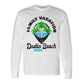 Family Vacay Squad Trip Family Vacation Destin Beach 2024 Long Sleeve T-Shirt | Mazezy
