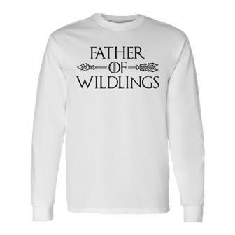 Father Of Wildlings Fathers Day Dad Long Sleeve T-Shirt - Monsterry UK