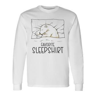 Favorite Sleep Napping Polar Bear Pajama Long Sleeve T-Shirt - Seseable