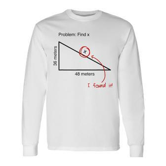 Find X Nerd Math Long Sleeve T-Shirt - Thegiftio UK