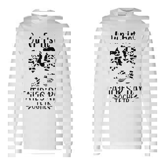 Our First Father's Day Together Happy Father's Day White Ver Long Sleeve T-Shirt | Seseable CA