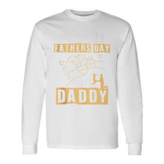 First Time Daddy New Dad 2024 Fathers Day Long Sleeve T-Shirt - Seseable