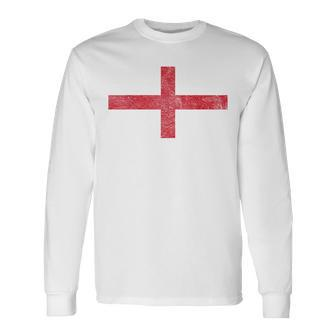Flag Of England St George's Cross Long Sleeve T-Shirt - Thegiftio UK