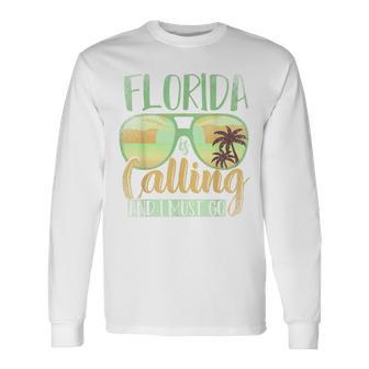 Florida Ruft Mich Und Ich Muss Gehen Florida White Langarmshirts - Seseable