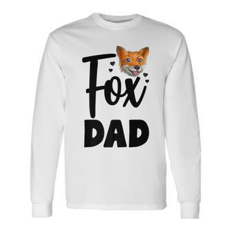 Fox Dad Woodland Creature Animal Long Sleeve T-Shirt - Monsterry