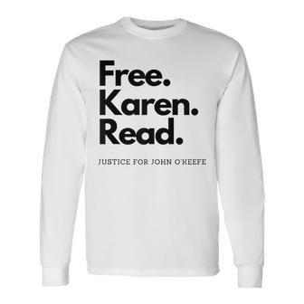 Free Karen Read On Pink Long Sleeve T-Shirt - Monsterry