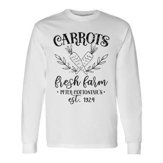 Fresh Farm Carrots Vintage Springtime Easter Long Sleeve T-Shirt | Mazezy