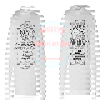 Frosty's Snowflake Cafe With Hot Cocoa And Cookies Christmas Long Sleeve T-Shirt - Thegiftio