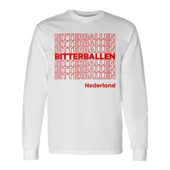 Bitterballen Dutch Food Lover Amsterdam Netherlands Long Sleeve T-Shirt - Monsterry UK