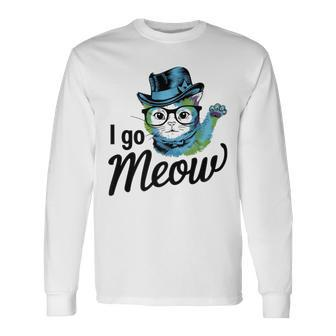 I Go Meow Cute Singing Cat Meme Long Sleeve T-Shirt - Monsterry UK