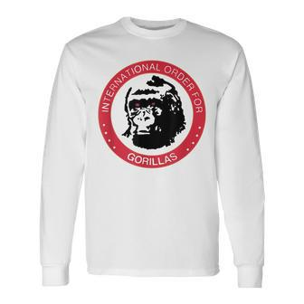 International Order For Gorillas Nerd Geek Graphic Long Sleeve T-Shirt - Monsterry UK