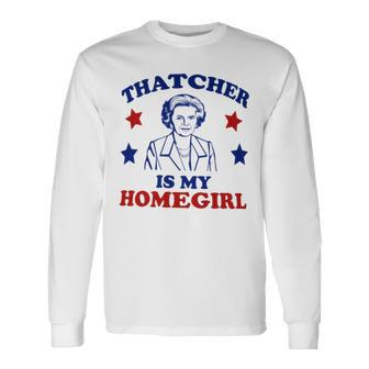 Margaret Thatcher British UK Britain Long Sleeve T-Shirt - Monsterry UK