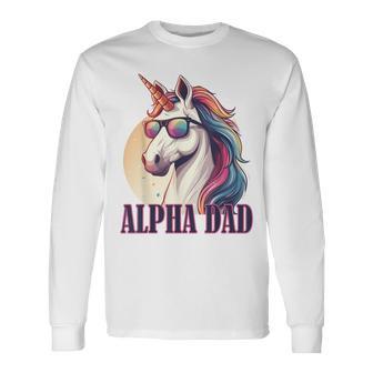 Unicorn Dad Laufey Father's Day Christmas Husband Long Sleeve T-Shirt - Monsterry