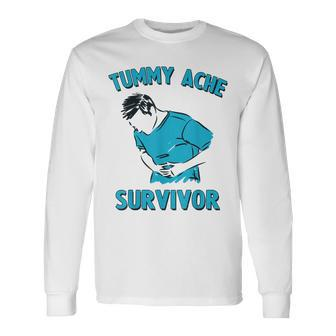 Vintage Tummy Ache Survivor Long Sleeve T-Shirt - Monsterry AU