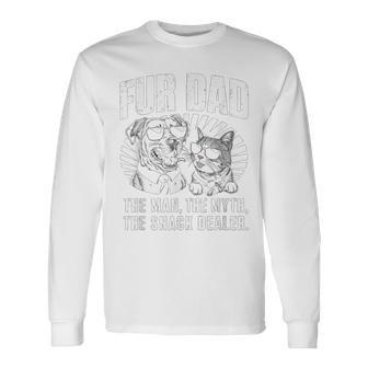 Fur Dad The Man The Myth The Snack Dealer Dog Fathers Day Long Sleeve T-Shirt - Monsterry DE