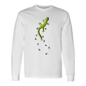 Für Echsen & Reptilien Fans Kletternder Salamander Gecko Langarmshirts - Seseable
