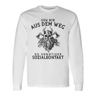 Geh Mir Aus Dem Weg Langarmshirts für Herren, Witziges Textdesign - Seseable