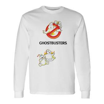Ghostbusters Frozen Empire No Ghost Stay Puft Gray Langarmshirts - Seseable