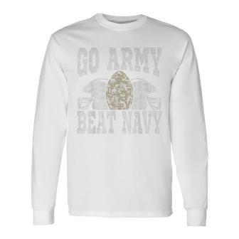 Go Army Beat Navy America's Football Game Day Camo Long Sleeve T-Shirt - Monsterry